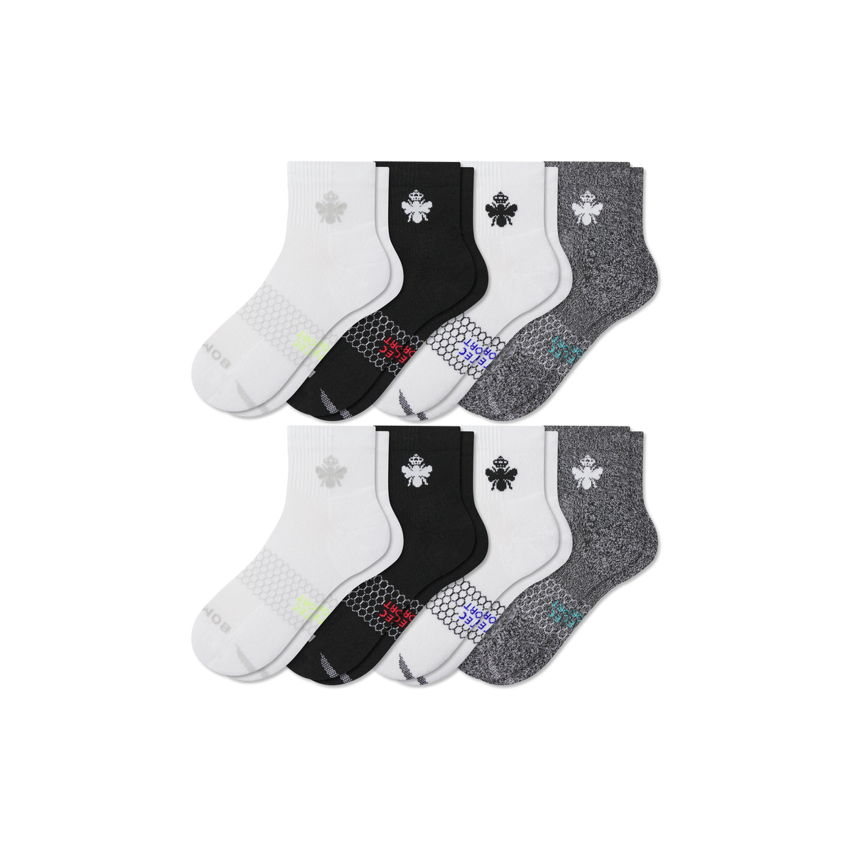 Men's All Sport Quarter Sock 8-Pack